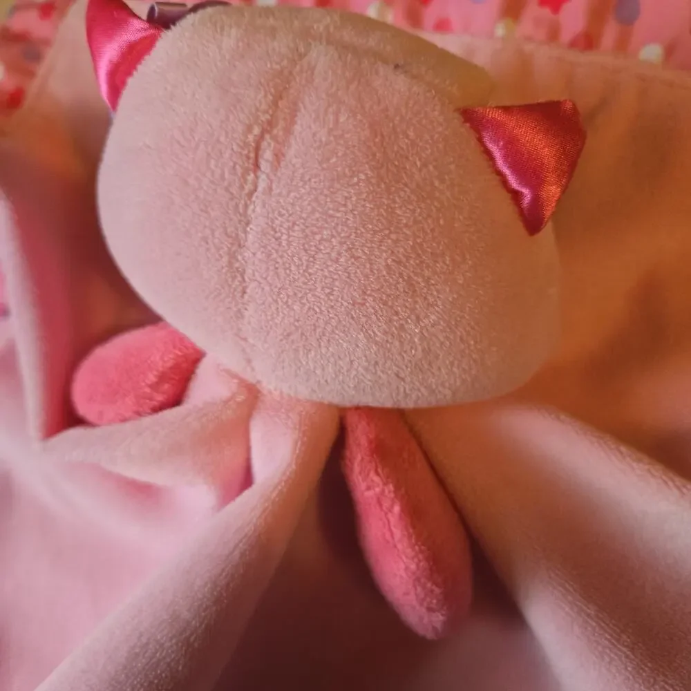Garanimals Pink Owl Lovey Security Blanket Rattle Plush Stars Dot Satin